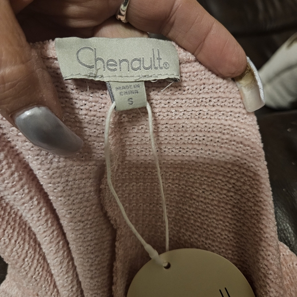 Chenault Pink Sweater with Red Sequin Heart Design - Picture 8 of 8